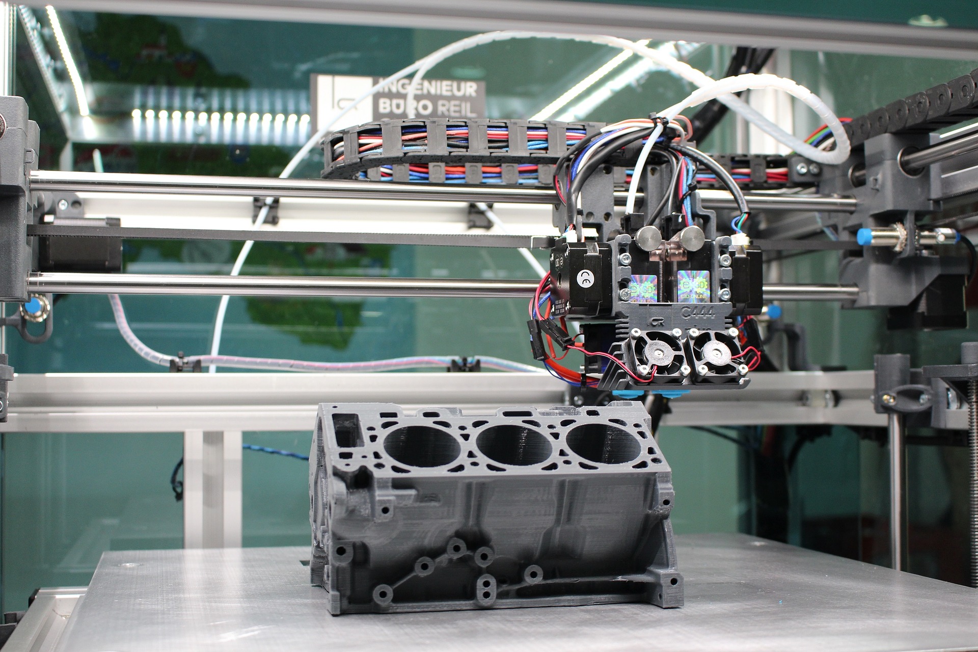 A 3d printed engine block
